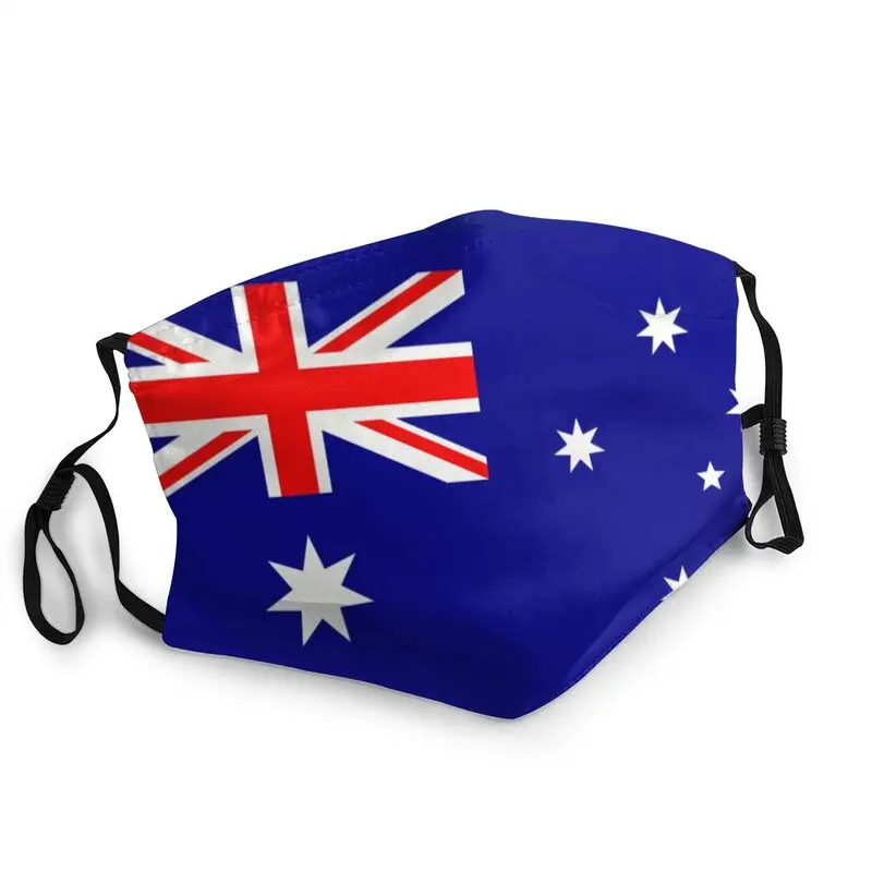 Austrálie Vlajka Maska Muži Ženy Anti Mlha Australský Hrdost Maska, Respirátor Ochrana V Pračce Úst Muflové 3