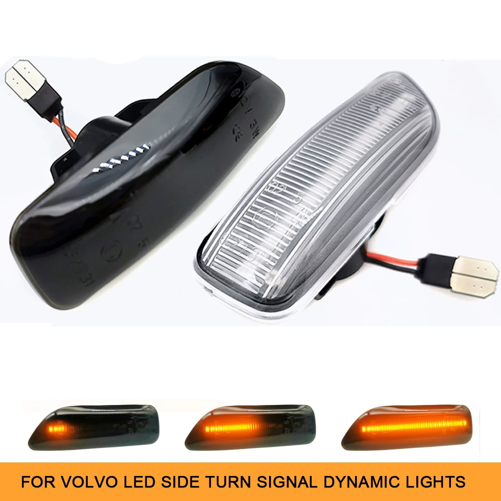 Auto LED Boční Obrysové směrová Světla Dynamický Kontrolka Pro Volvo S60 MK1 S80 MK1 V70 MK2 XC70 XC90 MK1 Auto Příslušenství 5