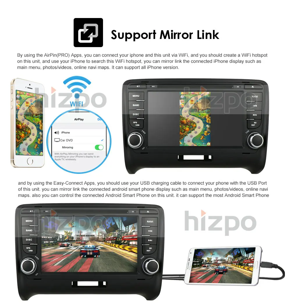 Auto Multimediální Android 10 Přehrávač Audio Fit Pro AUDI TT MK2 7