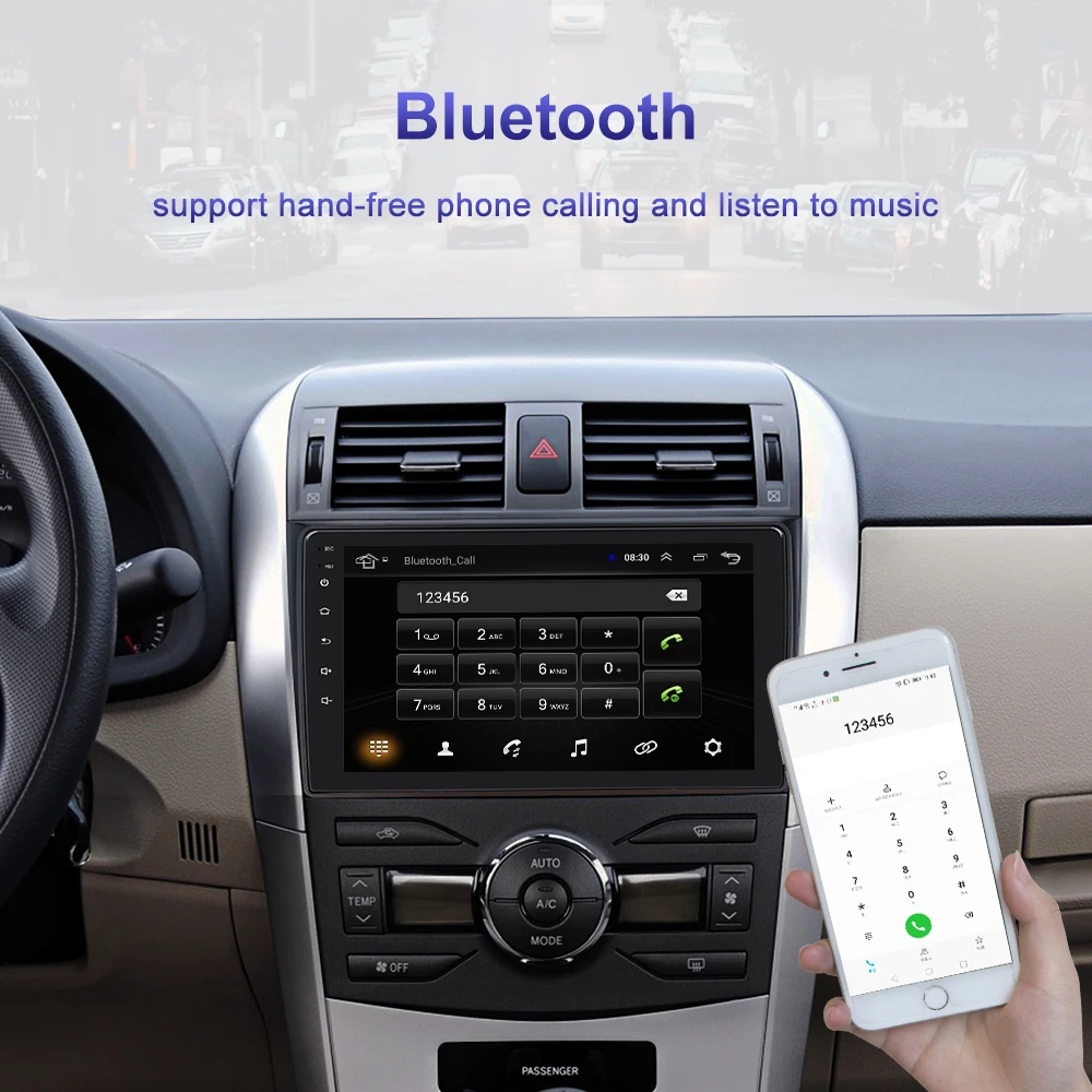 Auto Multimediální Přehrávač Pro Toyota Corolla E140/150 2007-2016 Autoradio 2Din Android 8.1 Auto Auto Rádio Navigace GPS, Stereo 1