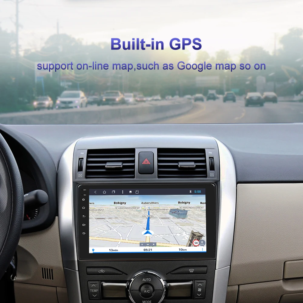 Auto Multimediální Přehrávač Pro Toyota Corolla E140/150 2007-2016 Autoradio 2Din Android 8.1 Auto Auto Rádio Navigace GPS, Stereo 5