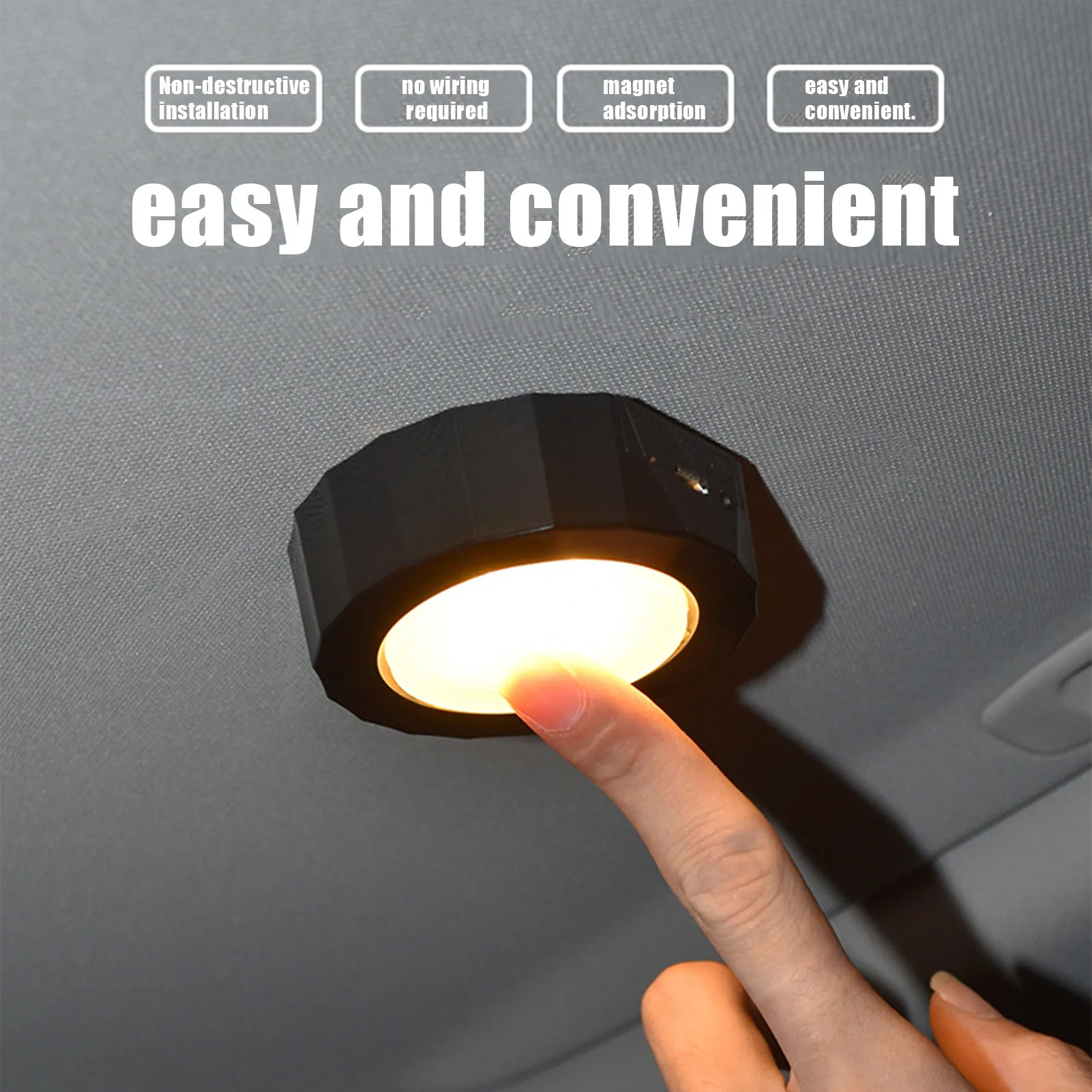 Auto Čtení Světlo Auto Střešní Světlo Stropní Magnet Lampa Automobil Interiéru Světlo na Čtení Dobíjecí USB Nabíjení Auto Světla 3