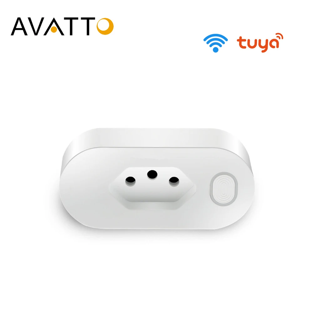 AVATTO 16A Brazílie Standard Wi-fi Smart Plug s Power Monitor, Smart Life APP Inteligentní Zásuvka Hlas Pracuje pro Google Domov, Alexa 4