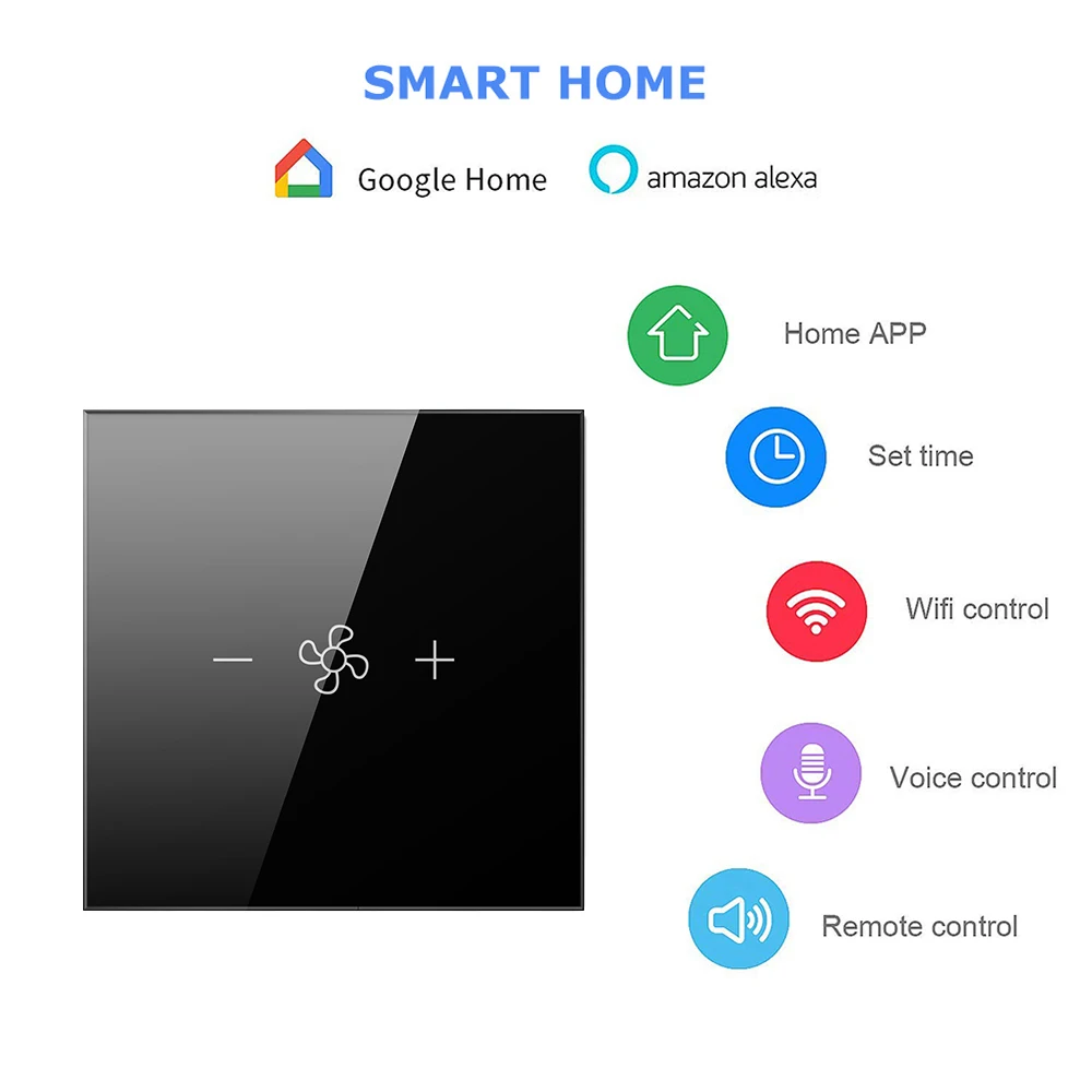 AVATTO Smart Wi-fi, Stropní Ventilátor Vypínač,EU/US Tuya Inteligentní Život Dálkový Časovač a Různé tempomat Práce s Alexa, Google Domov 4