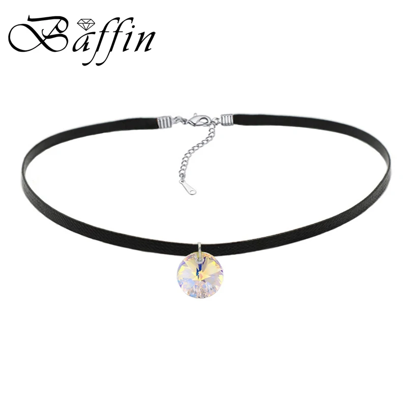 BAFFIN Jednoduché Kulaté Krystaly Od SWAROVSKI Elements náhrdelník Náhrdelník Lano Řetěz, Bryndáček Náhrdelníky Pro Ženy Vintage Šperky Dárek 2