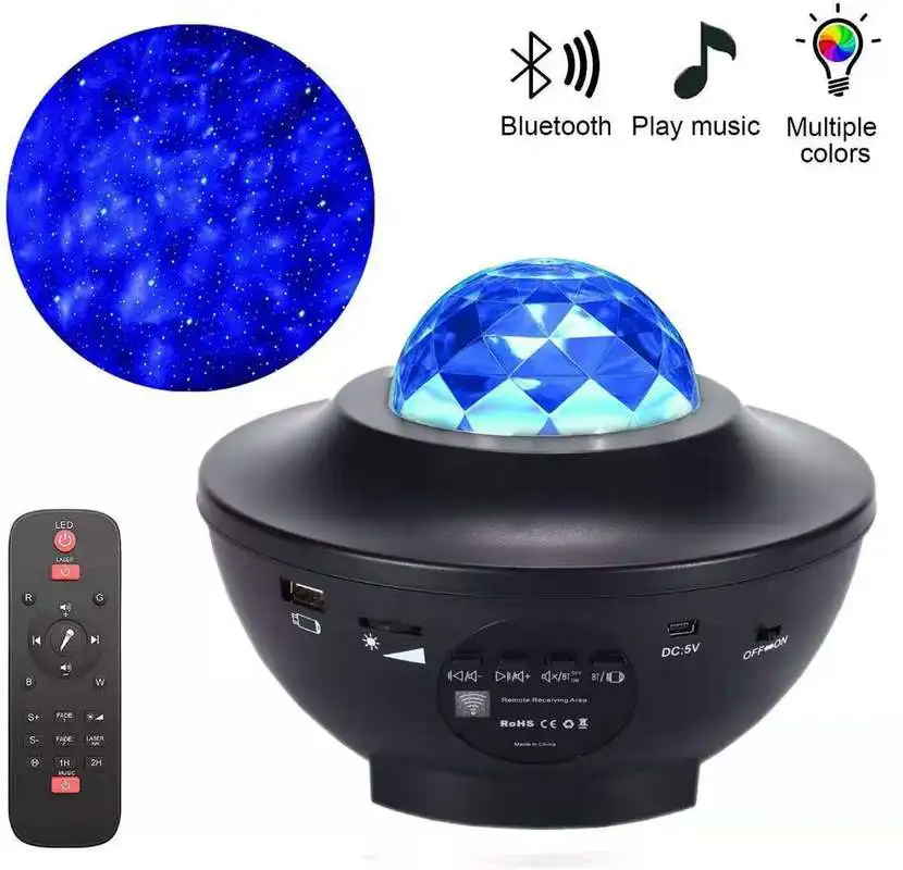 Barevné Star Projektor Hvězdná Obloha v Noci Blueteeth USB, Hlasové Ovládání, Hudební Přehrávač Stolní Lampa Noční Světlo Galaxy Lampa Projektoru 4