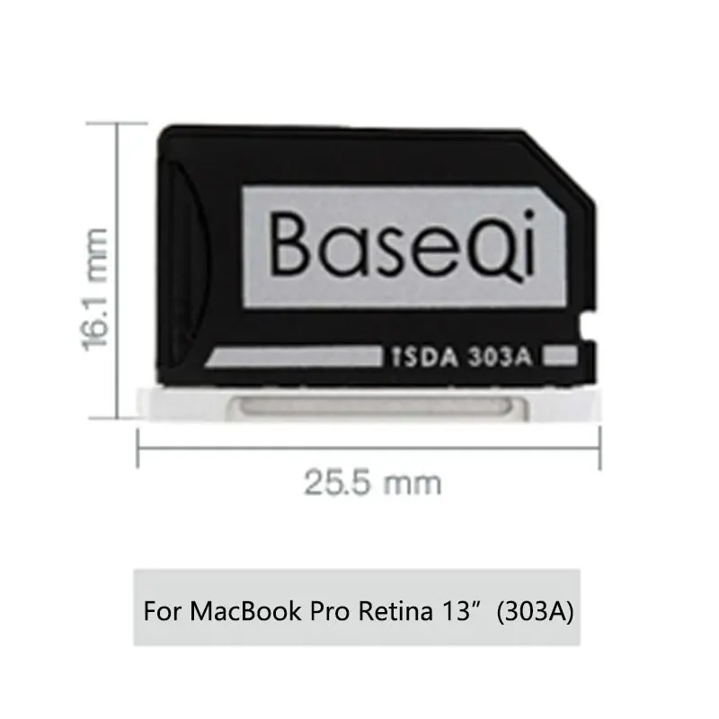 Baseqi Kovové MiniDrive Adaptér pro Karty microSD/TF Reader For Macbook Pro Retina 13inch 2012 2013 Notebooku 303A NinjaDrive 4