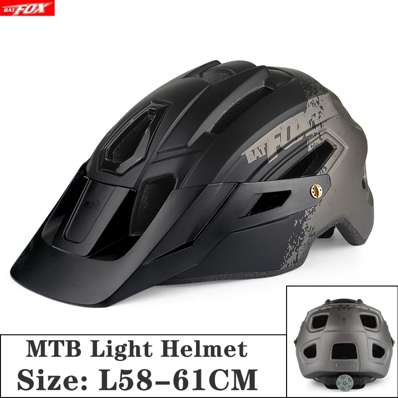 BATFOX cyklistické helmy pro muže mtb ultralight cyklistické Přilby casco ciclismo mtb giro Mountain road bike přilba se světlem 1