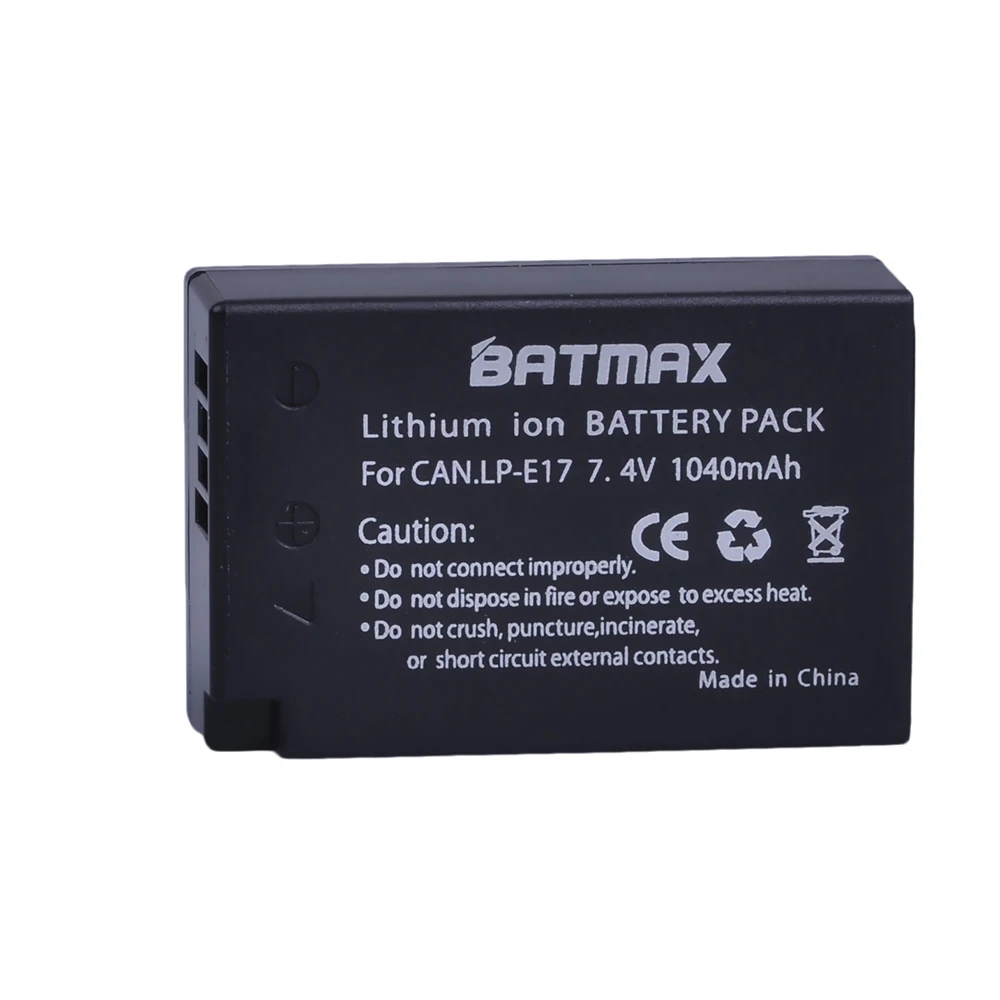 Batmax 2KS LP-E17 LPE17 LP E17 Baterie+LCD Dual USB Nabíječka pro Canon EOS T6i 750D T6s 760D 800D M3 M5 8000D Kissx8i 0