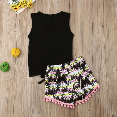 Batole Dívka Oblečení 2019 Letní Novorozené Dítě Dívka, Dítě, Ovoce Tisk Vesta mikiny a trička Krátké Kalhoty Set Oblečení 5