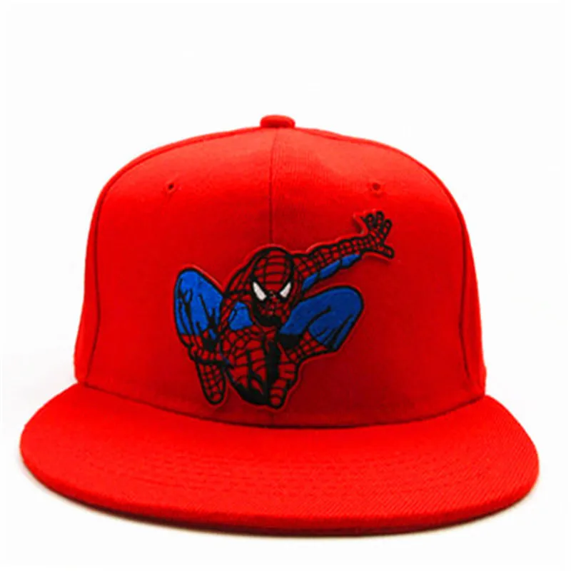 Bavlněné Karikatura Spider-man výšivky Casquette Baseball Cap hip-hop čepice Nastavitelný Snapback Čepice pro děti muži ženy 251 4