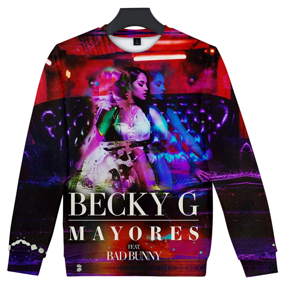Becky G 3D Tištěné O-Neck Mikiny Ženy/Muži Módní Dlouhý Rukáv Mikiny Horké Prodej Streetwear Oblečení 4