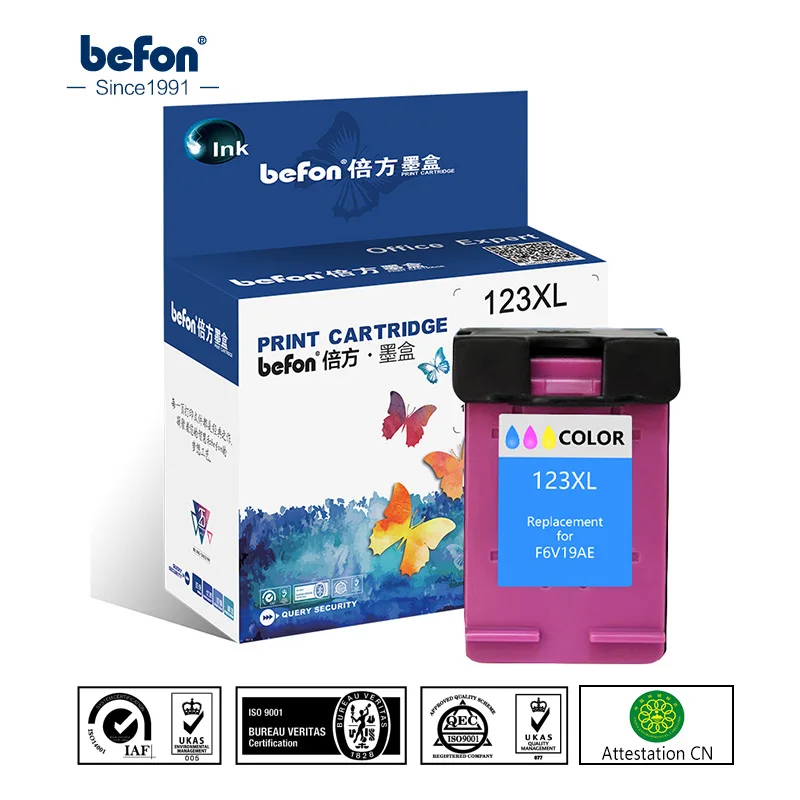 Befon Kompatibilní 123XL Výměny Kazety pro HP 123 Barva Inkoustová Cartridge pro Deskjet 1110 2130 2132 2133 2134 3630 3632 3637 0