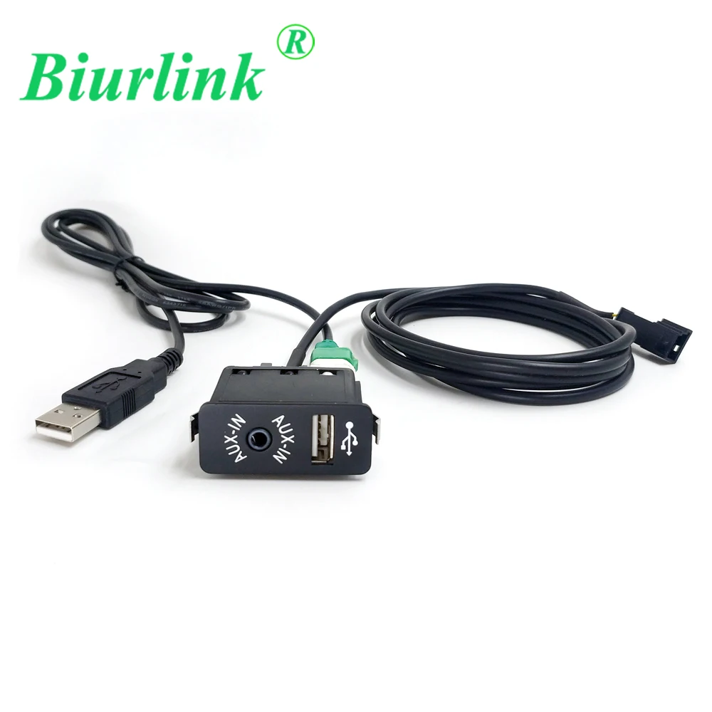 Biurlink Originální USB AUX V Náhradní Port 3Pin AUX 4Pin Kulatý Kabel USB Adaptér Pro BMW E39 E46 E53 X5, 16:9 NAVI CD Přehrávač 2