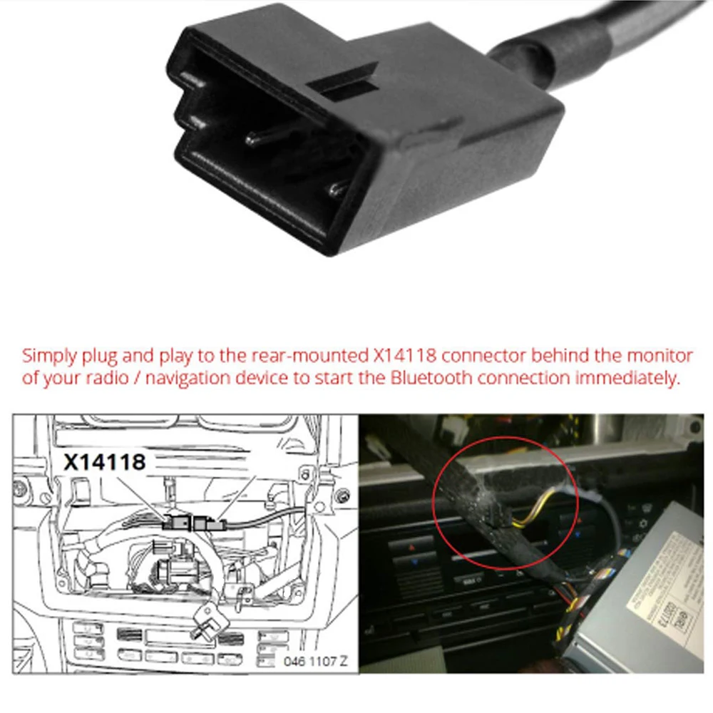 Biurlink Originální USB AUX V Náhradní Port 3Pin AUX 4Pin Kulatý Kabel USB Adaptér Pro BMW E39 E46 E53 X5, 16:9 NAVI CD Přehrávač 3