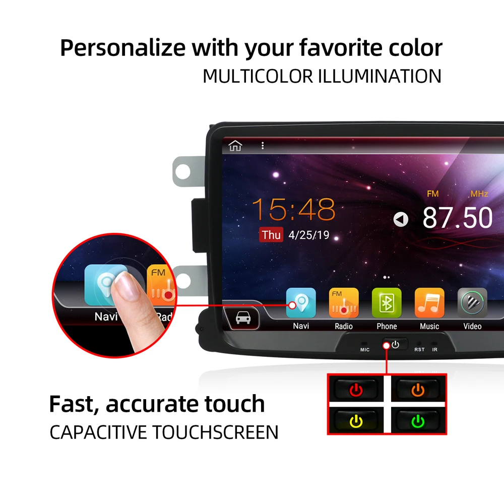 Bosion Android 10.0 multimediální Auto dvd GPS přehrávač Pro Duster/Logan/Dacia/Sandero/Captur/Lada/Xray 2 8 Jádro autorádio 0