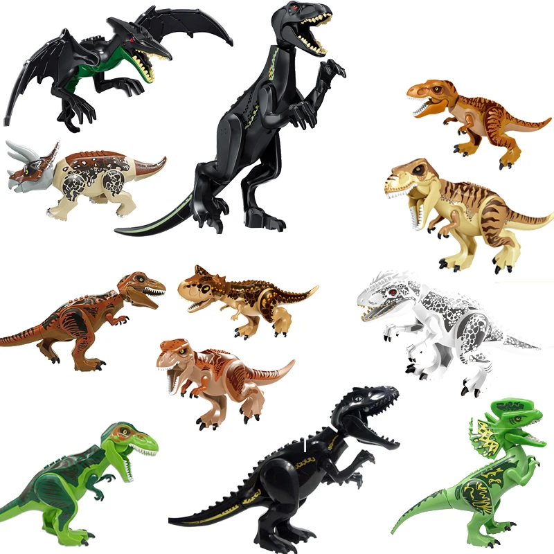 Brutální Raptor Budovy Jurský Svět 2 Bloků MINI Dinosaurus Postavy Cihly Dino Hračky Pro Děti Legoed Dinosaurios Vánoce 5