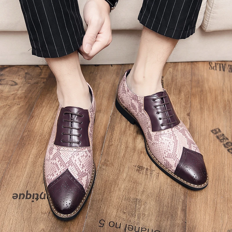 Bullock ležérní kožené boty pánské kožené vyřezávané pánské boty Britský Barokní Oxford boty podnikání obleky retro Derby boty muži 0
