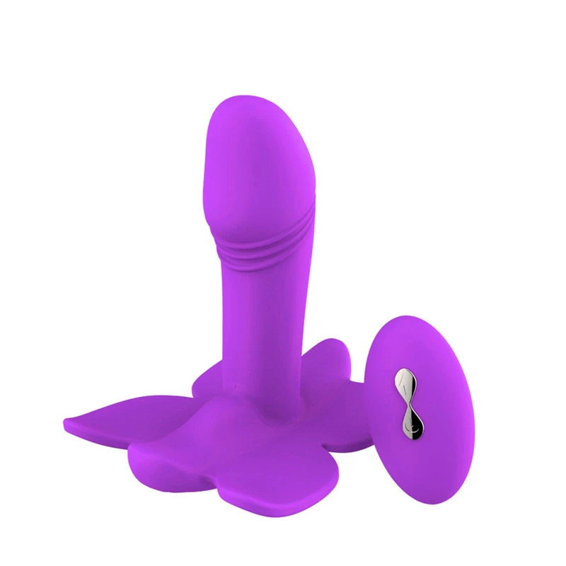 Butterfly Wearable Dildo Vibrátor pro Ženy Masturbátor Kalhotky G Spot Klitoris Stimulátor Dálkové Ovládání Kalhotky pro Dospělé Sexuální hračky 3