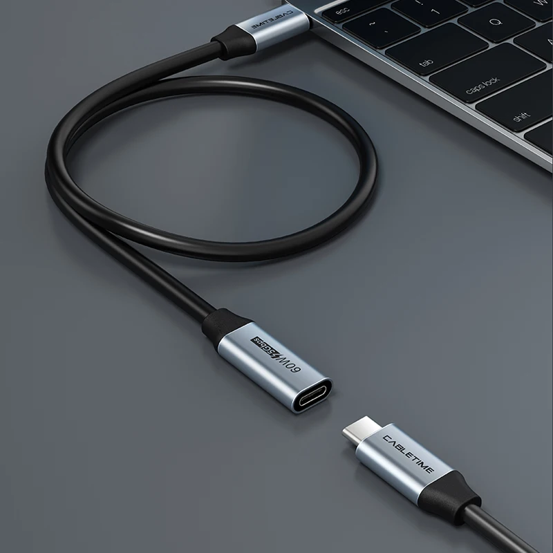 Cabletime PD 60W USB C Kabel USB Typu C M USB3.1 QC4.0 5GBPS Přenos Fast Charge pro Xiaomi 10 MacBook Pro C377 2