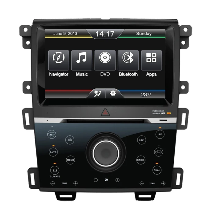 Car Audio PRO FORD EDGE 2013-(MANUAL AIR VERZE) auto dvd gps přehrávač navigace hlavní jednotky zařízení BT Kamera Zdarma Zdarma Mapě 4