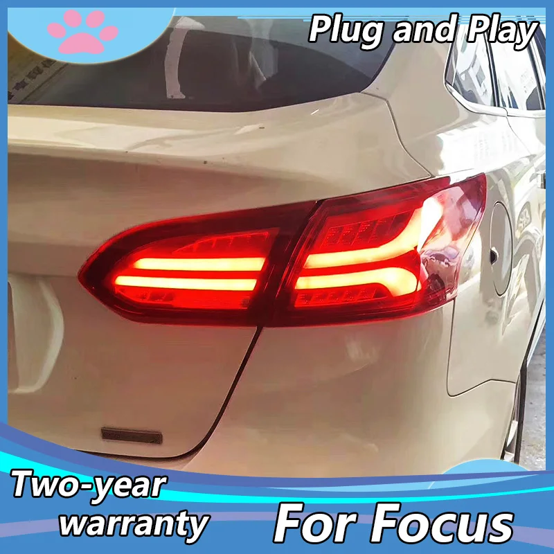 Car Styling pro Ford Focus zadní světla Sedan 2016 2017 2018 LED zadní světlo, zadní kufr, kryt drl+signál+brzdy+zadní 1