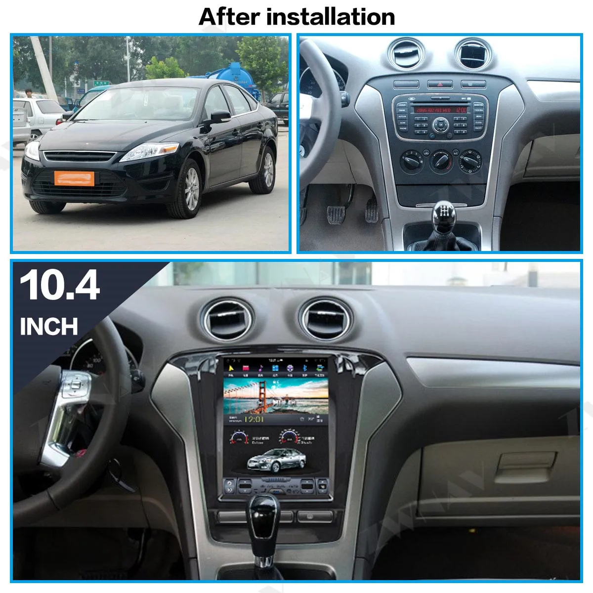 Carplay DSP Android 9 PX6 Pro Ford Mondeo MK4 rok 2011 -2013 Vertikální Tesla Rádio Obrazovky Auto Multimediální Přehrávač, Stereo GPS Navigace 0