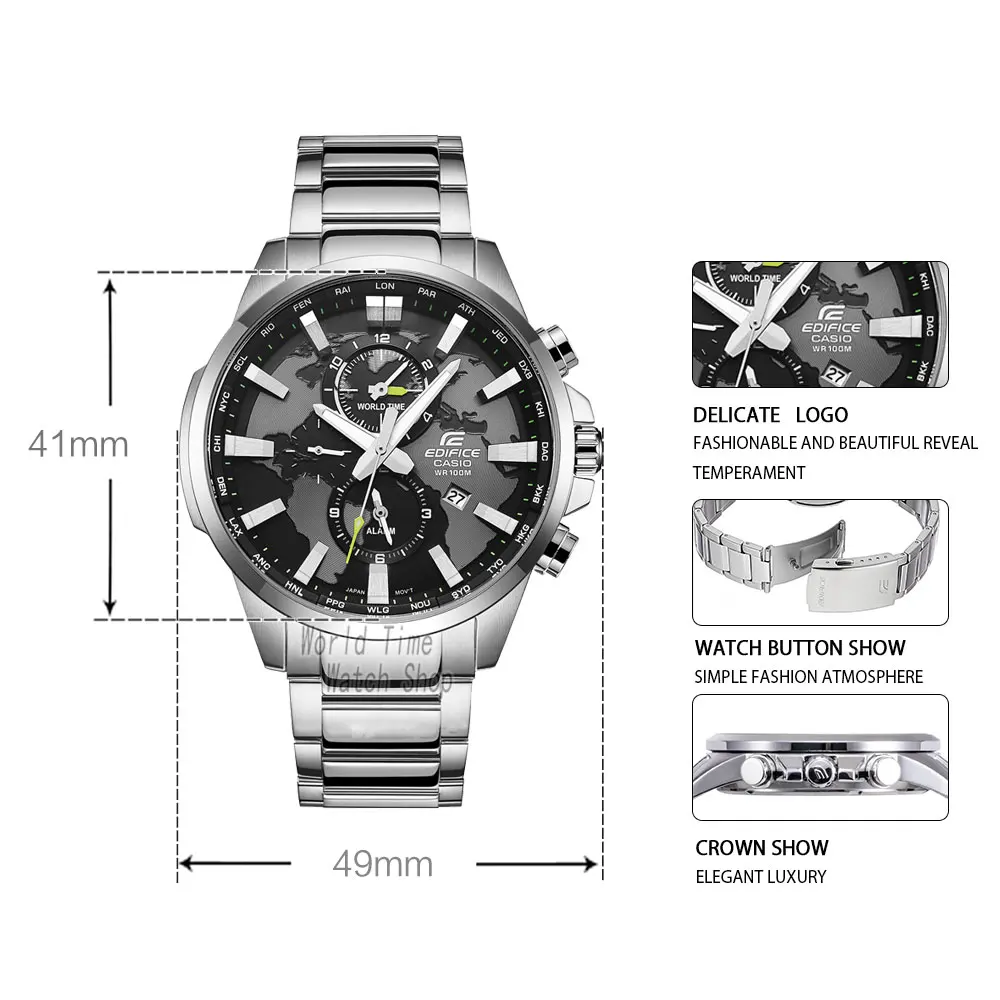 Casio Edifice hodinky muži top luxusní set 100Waterproof Světelný Střeží Sport muži hodinky vojenské náramkové Hodinky relogio reloj 2