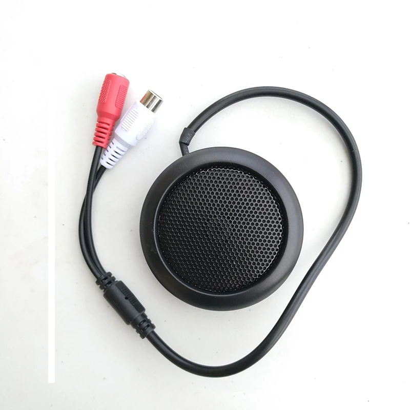 CCTV vyzvednout Mikrofon Mini Audio pro bezpečnostní kamery RCA Audio Výstup, černá barva vysoká kvalita citlivost kulatý tvar 2