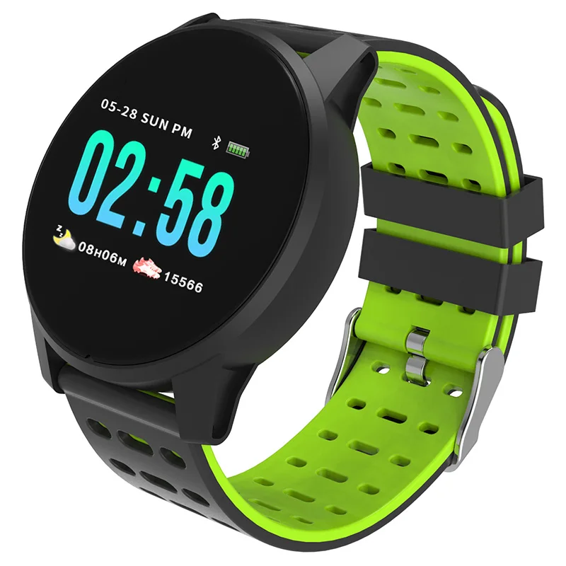 Chytré Hodinky Barevný displej Krevní Tlak, Srdeční Frekvence Monitoru Fitness Náramek Tracker Krokoměr Smartwatch Pro Android, IOS 5