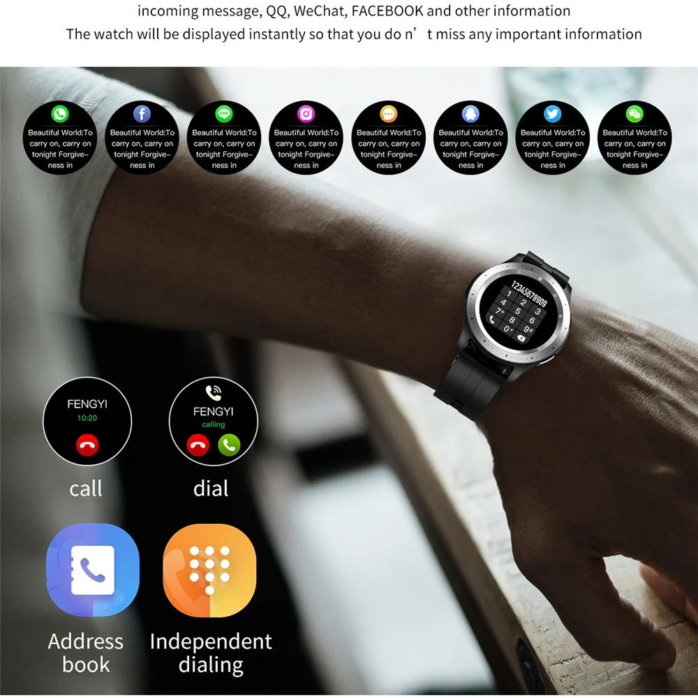 Chytré Hodinky Muži Volání Bluetooth Smartwatch, Fitness Tracker Ženy IP67 Vodotěsné Krevní Tlak WhatsApp Hodiny Pro Android IOS 3