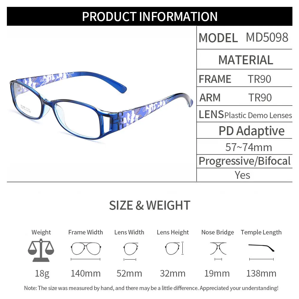 CICCOLINI Cool Design Ženy Brýle Rámy Flexibilní Tištěné Chrámy Nohy Plastové dioptrické Brýle Krátkozrakost Rámy MD5098 0