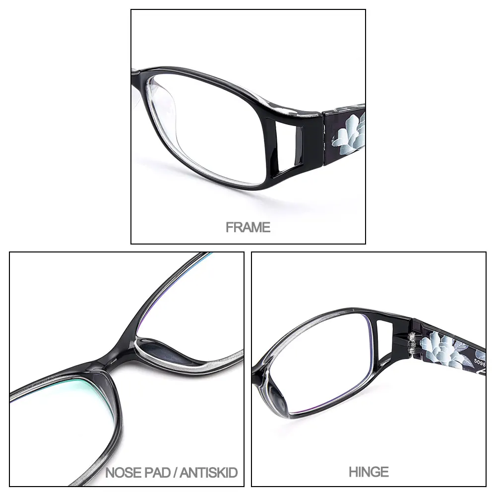 CICCOLINI Cool Design Ženy Brýle Rámy Flexibilní Tištěné Chrámy Nohy Plastové dioptrické Brýle Krátkozrakost Rámy MD5098 5