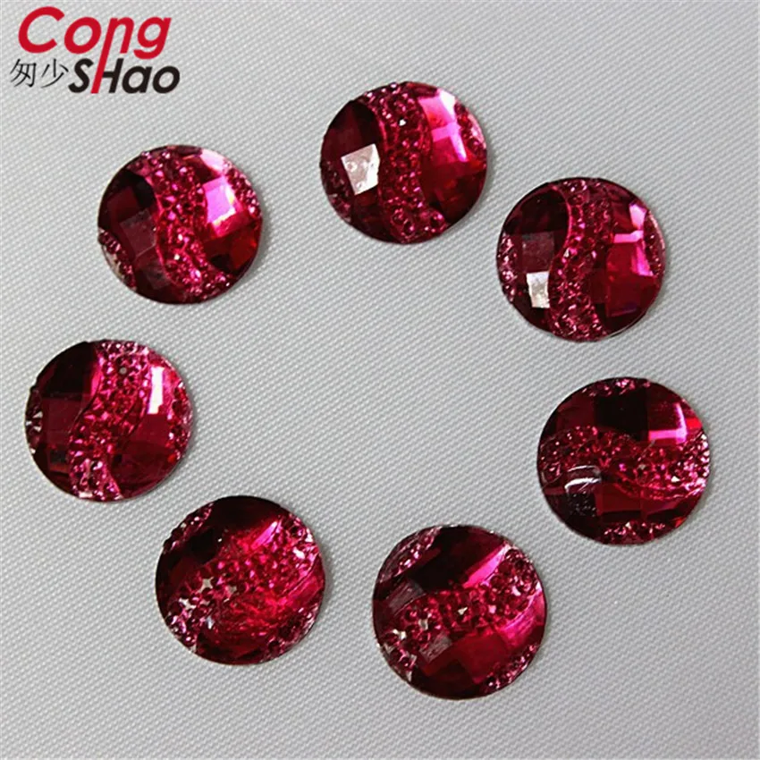 Cong Shao 200pcs/lot 12mm Smíšené Barvy Kulatý Tvar Flatback Pryskyřice Drahokamu Kameny A Krystaly Pro DIY Dekorace CS155 0