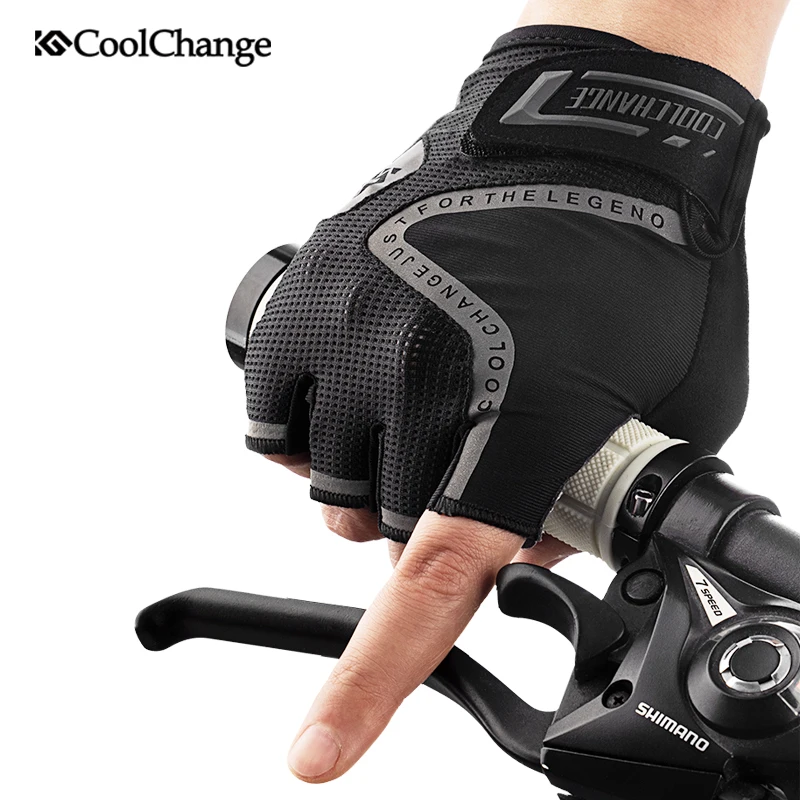 Coolchange Cyklistické Half Finger Rukavice, Cyklistické Venkovní Anti-slip Anti-pot, Anti-shock Bike Rukavice Muži Ženy GELOVÉ Podložky MTB Rukavice 1