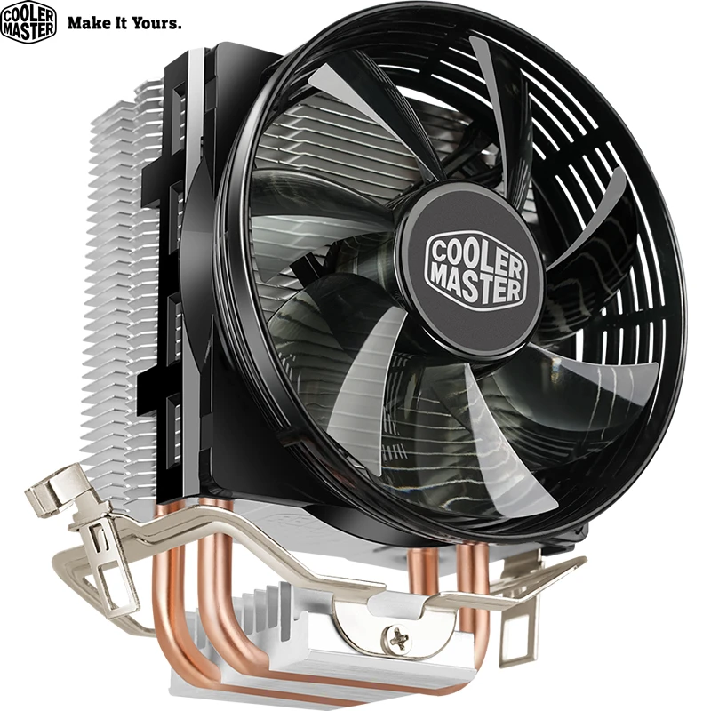 Cooler Master RR-T2V1-20FK 2 heatpipe Chladič CPU Pro Intel 775 a 115X AMD AM4 T20 CPU Chladiče 95.5 mm Tichý CPU Chlazení LED Fan 2