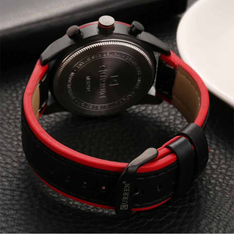 Curren hodinky muži luxusní značky quartz hodinky pro muže kožený řemínek, chronograf vodotěsné vojenské relogio masculino mužské hodiny 4