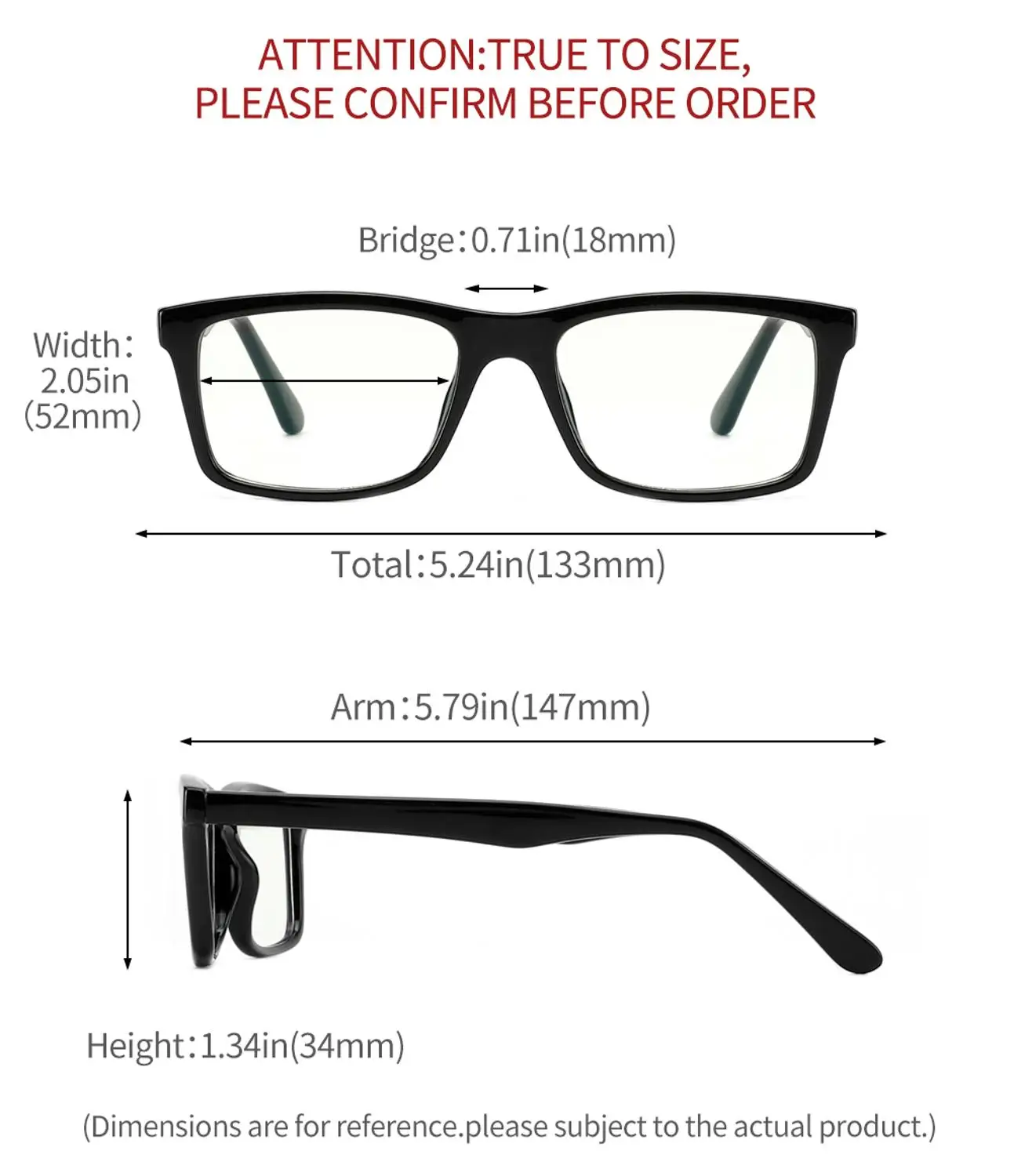 Cyxus Anti Blue Light Počítač Brýle pro Oční Kmen Úlevu Transparentní Objektiv Obdélník Herní Brýle Unisex Muži/Ženy 8551 4
