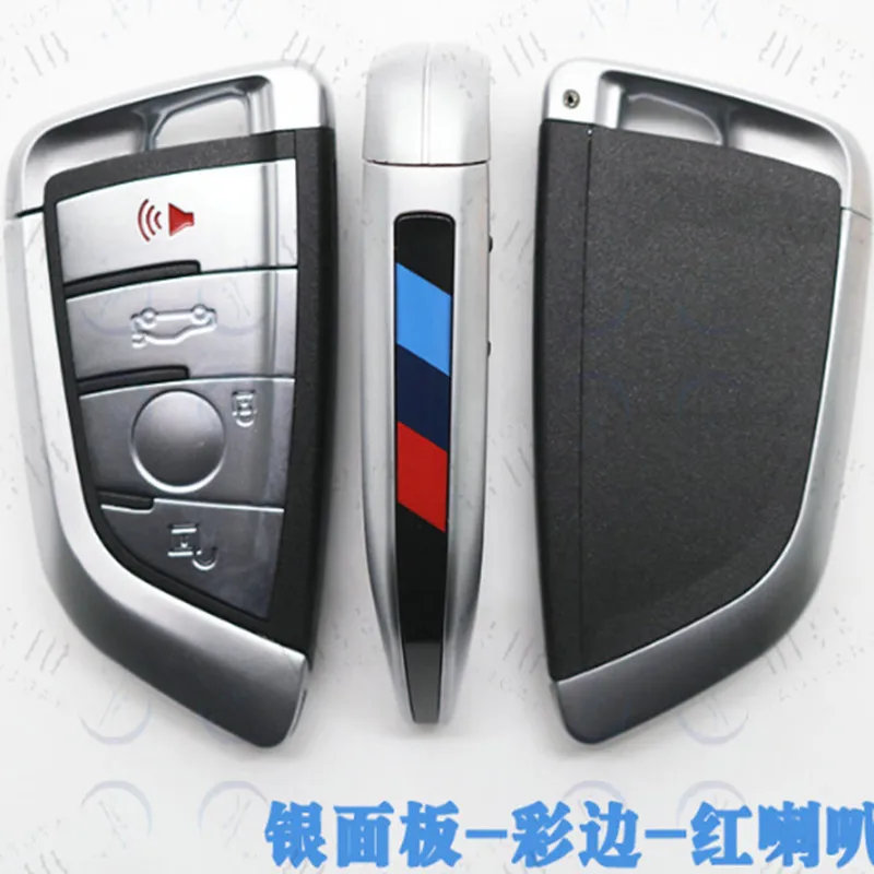 DAKATU Náhradní Uncut Bezklíčové startování Smart Remote Key Pouzdro 3+1 Tlačítko pro BMW X5 X6 2016 + Uncut Malý klíč 3