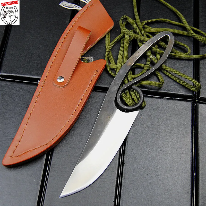 DEHONG 440C pružinové oceli satin rovný nůž, ostrý lovecký nůž, taktický nůž pro přežití, Čínské sbírky nůž 4