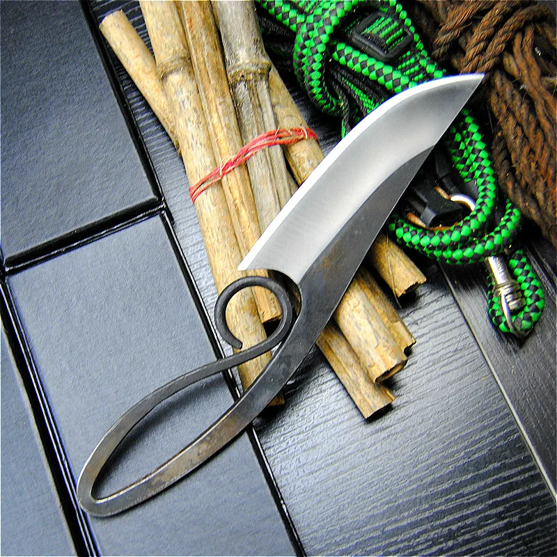 DEHONG 440C pružinové oceli satin rovný nůž, ostrý lovecký nůž, taktický nůž pro přežití, Čínské sbírky nůž 5