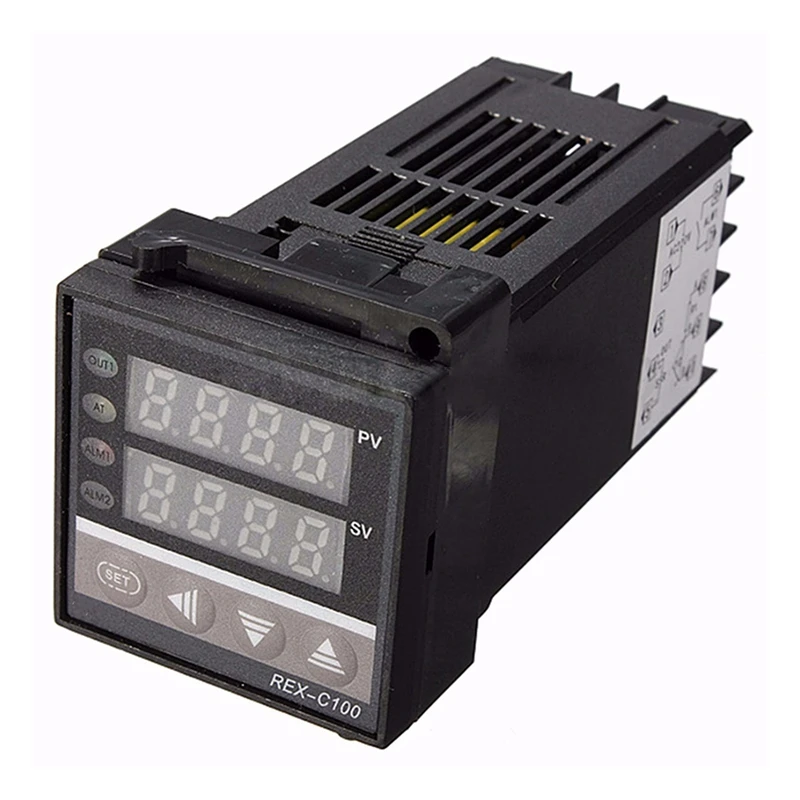 Digitální 220V PID REX-C100 Regulátor Teploty + max.40A SSR relé + K Termočlánek PID Regulátor Set + chladič 1