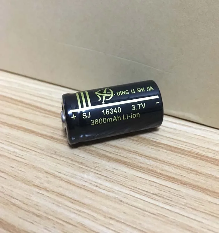 DING LI SHI JIA 10ks 16340 Baterie 3.7 V Dobíjecí 3800mAh Lithium Li-ion Baterie CR123A Baterie pro Mobilní Laserové Pero 1