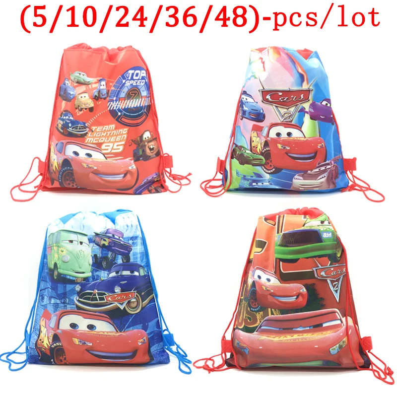 Disney Cars Blesk McQueen Narozeninová Párty Batoh Dárky Non-tkané Šňůrky Tašky Děti Chlapec Prospěch Nakupovat Školní Batohy 3
