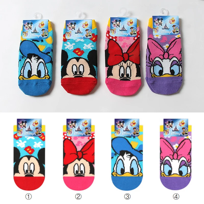 Disney děti ponožky 3-10 let starý muž a žena dítě krátké bavlněné ponožky roztomilý kreslený anime low cut ponožky mělké 3