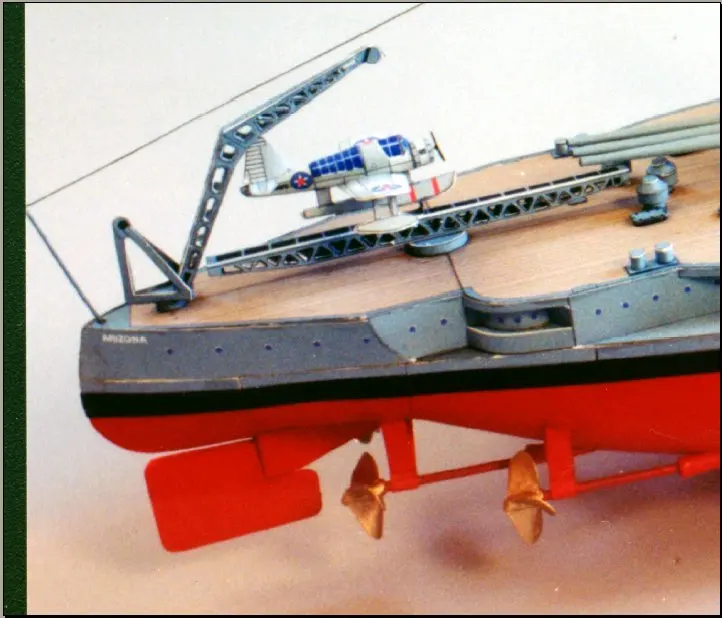 DIY Papírový Model 1:250 USS Arizona Bitevní loď Japonského Císařského Námořnictva Vystřihovánky Sestavit 3D Puzzle Model Stavebnice Hračky pro Děti 0