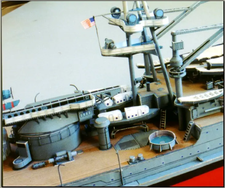 DIY Papírový Model 1:250 USS Arizona Bitevní loď Japonského Císařského Námořnictva Vystřihovánky Sestavit 3D Puzzle Model Stavebnice Hračky pro Děti 2