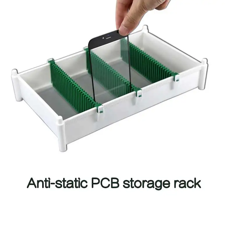 Doprava zdarma Anti-statické PCB skladovací stojan LCD obrazovky sklo vložte kartu, hrací deska, obvod, deska plastový zásobník, stojan, držák 3