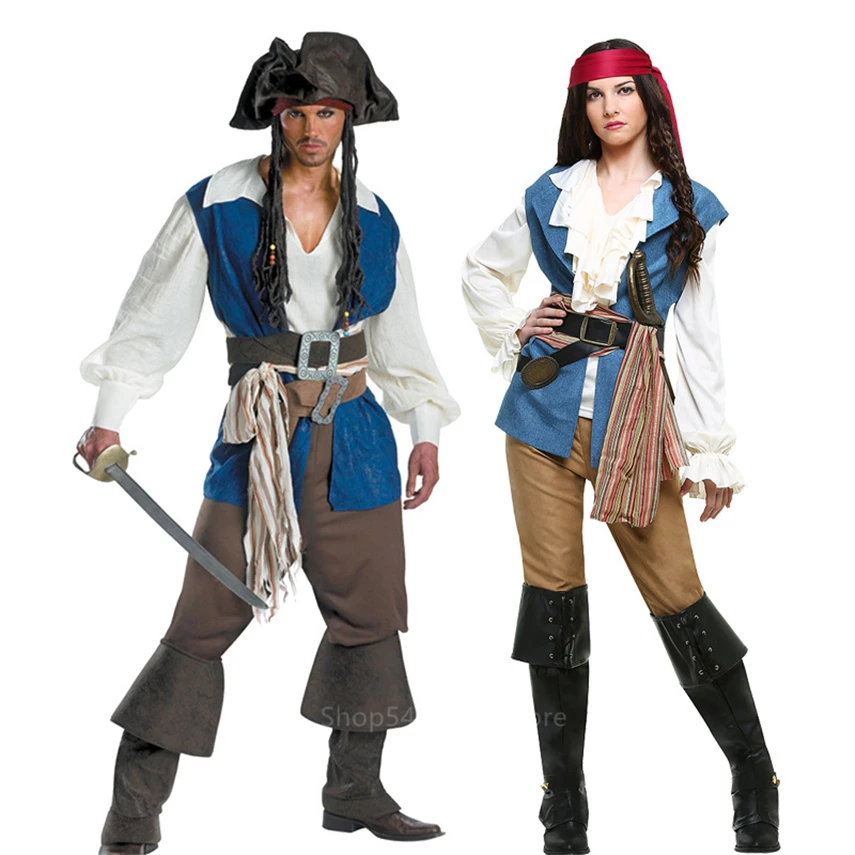 Dospělé Pirát Maškarní Halloween Cosplay Kostým Muži Ženy Hry Oblečení Karneval, Párty, Maškarní Fázi Výkonu Oblečení 1