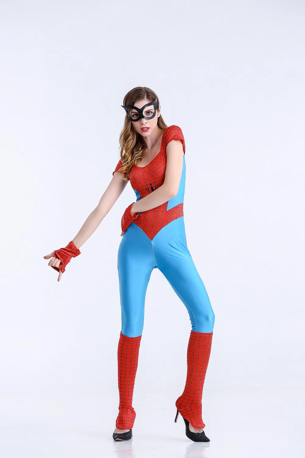 Dospělý Spider Girl Kombinézu Dámské Kostým Super Hrdina Halloween Kostýmy Dlouhý rukáv Kombinéza Spider Kapitán Amerika Kostýmy 1